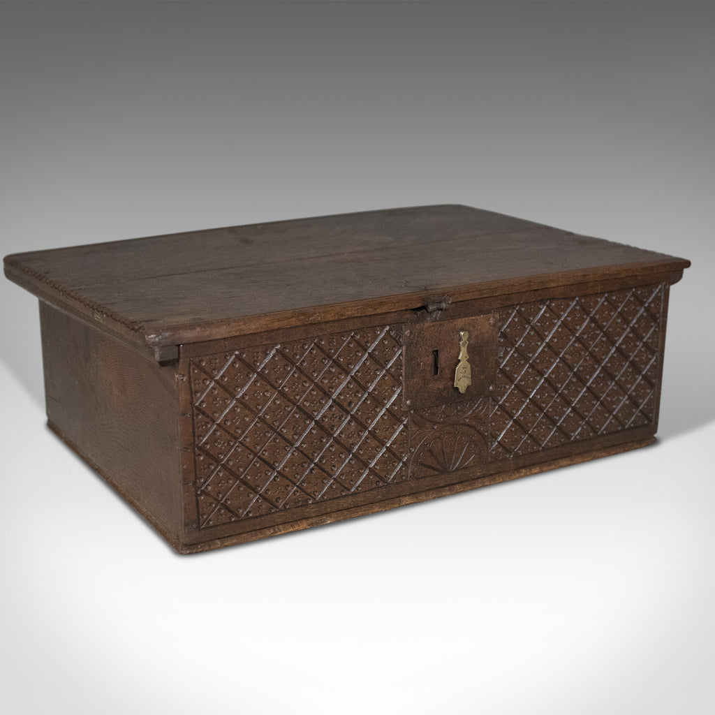 Antique Bible Box, English Oak Chest, Circa 1700 - London Fine Antiques