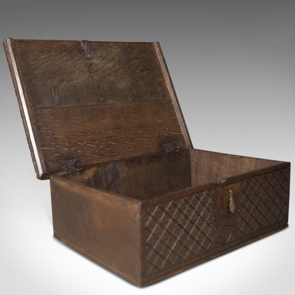 Antique Bible Box, English Oak Chest, Circa 1700 - London Fine Antiques