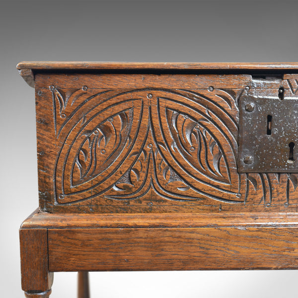 Antique Bible Box on Stand, English, Oak, Chest, 17th Century & Later - London Fine Antiques