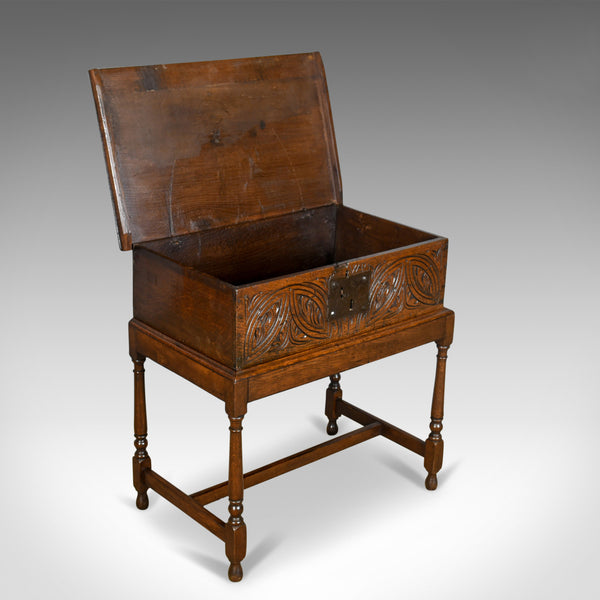 Antique Bible Box on Stand, English, Oak, Chest, 17th Century & Later - London Fine Antiques