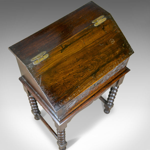 Antique Bible Box on Stand, William & Mary, Oak, Writing, Circa 1690 and Later - London Fine Antiques