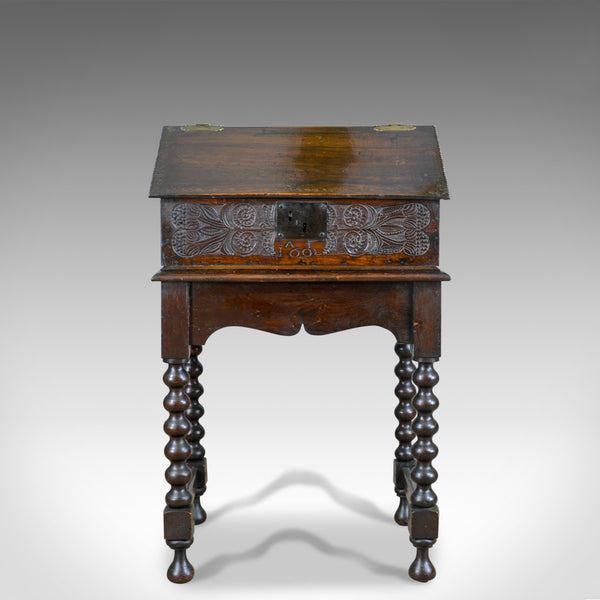 Antique Bible Box on Stand, William & Mary, Oak, Writing, Circa 1690 and Later - London Fine Antiques
