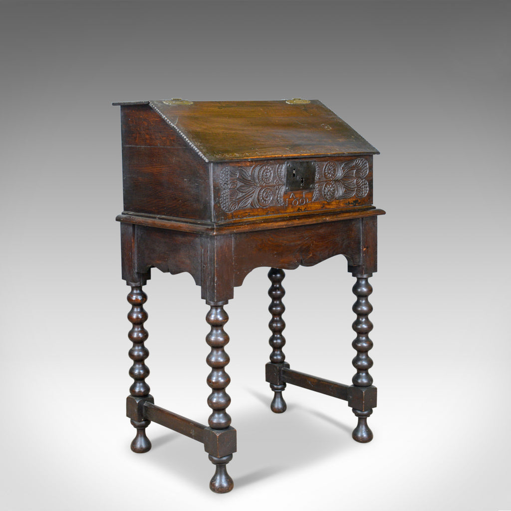 Antique Bible Box on Stand, William & Mary, Oak, Writing, Circa 1690 and Later - London Fine Antiques