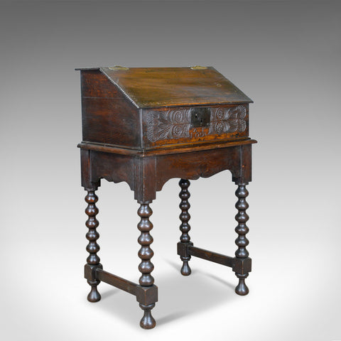 Antique Bible Box on Stand, William & Mary, Oak, Writing, Circa 1690 and Later - London Fine Antiques