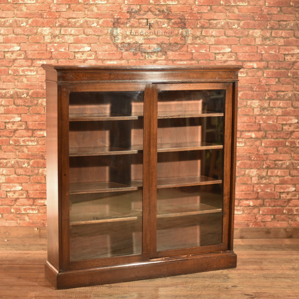 Edwardian Sliding Glazed Door Bookcase, c.1910 - London Fine Antiques