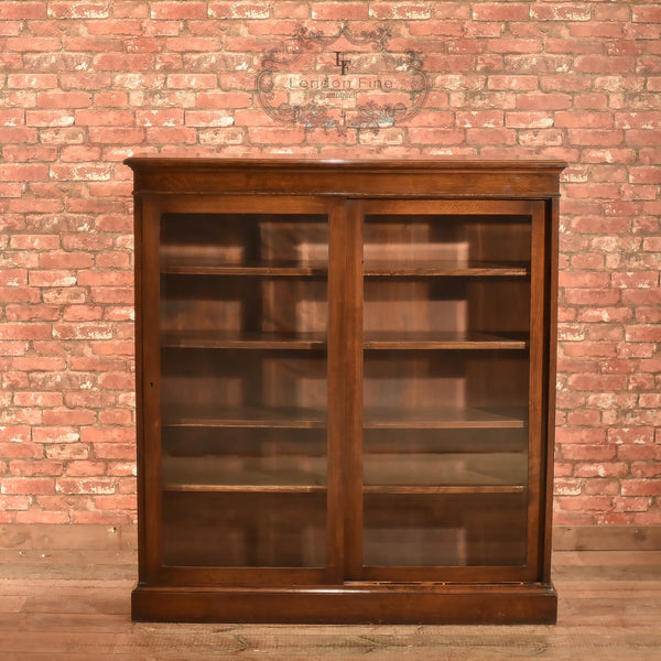 Edwardian Sliding Glazed Door Bookcase, c.1910 - London Fine Antiques