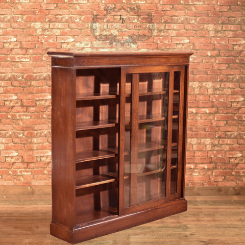 Edwardian Sliding Glazed Door Bookcase, c.1910 - London Fine Antiques