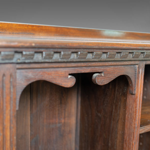 Antique Bookcase Cabinet, Oak, Gothic Overtones, Robertson and Coleman, c.1880 - London Fine Antiques