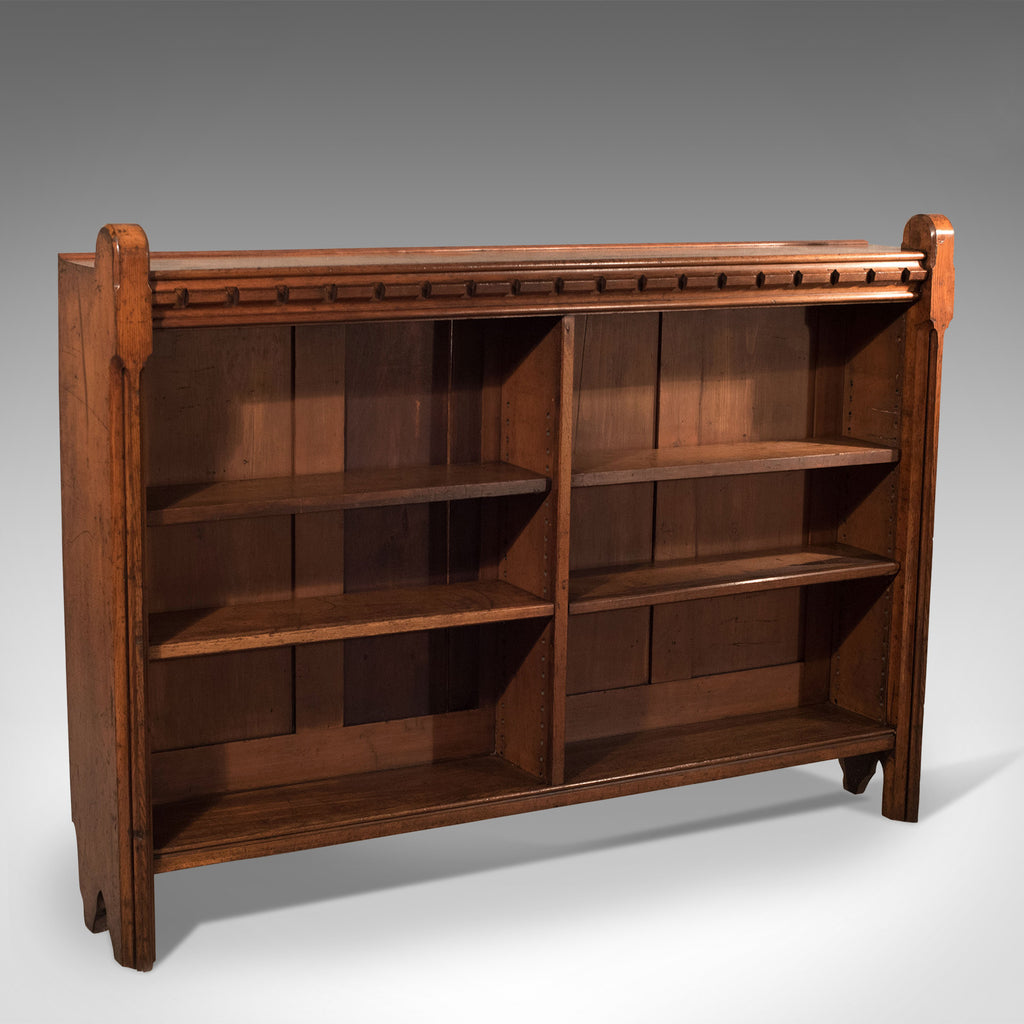 Antique Bookcase, Engish, Oak, Victorian, Book Shelf, Ecclesiastical Circa 1850 - London Fine Antiques