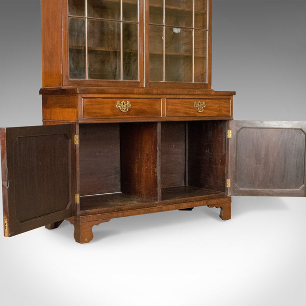 Antique Bookcase, Georgian Mahogany Display Cabinet Gothic Overtones Circa 1800 - London Fine Antiques