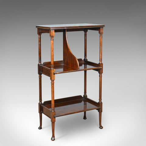 Antique, Bookshelf, Mahogany Stand, Three Tier Whatnot, Regency Revival, c.1890 - London Fine Antiques