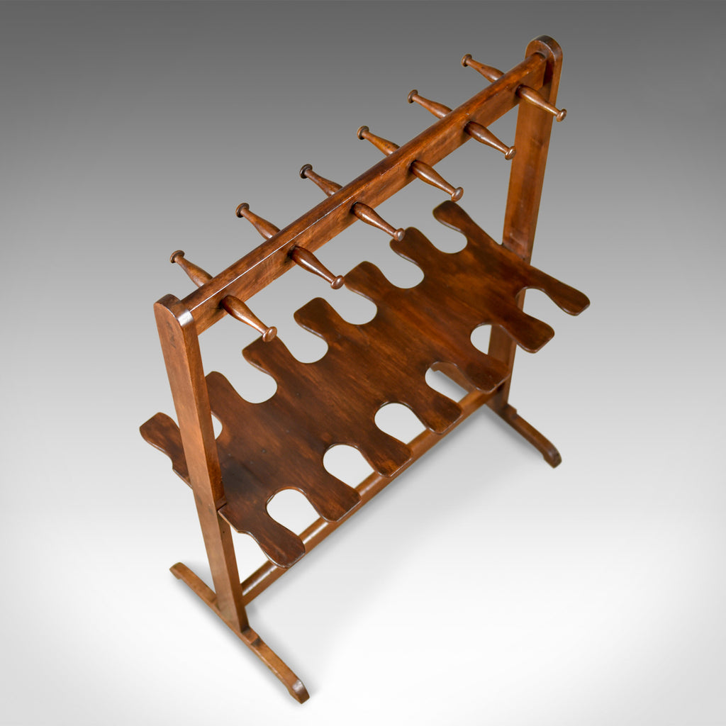 Antique Boot Rack, Welsh, Victorian, Riding Crop Stand, Mahogany, Circ ...