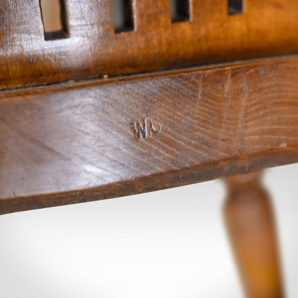 Antique Bow-Back Armchair, English, High Wycombe, Elm, Smokers, Captains c.1900 - London Fine Antiques