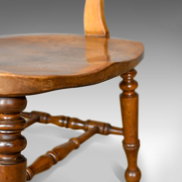Antique Bow-Back Armchair, English, High Wycombe, Elm, Smokers, Captains c.1900 - London Fine Antiques