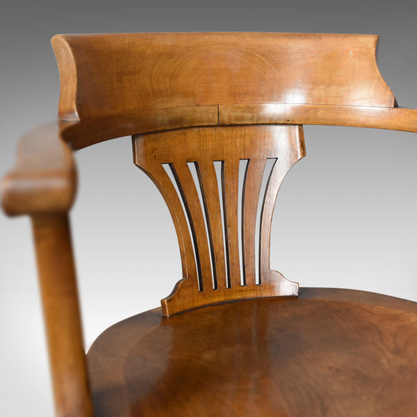 Antique Bow-Back Armchair, English, High Wycombe, Elm, Smokers, Captains c.1900 - London Fine Antiques