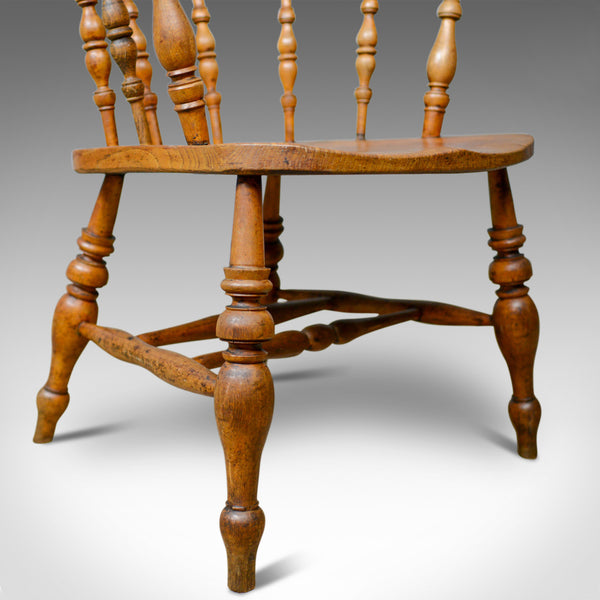 Antique Bow-Back Elbow Chair, English, Victorian, Smokers, Captains, Circa 1890 - London Fine Antiques