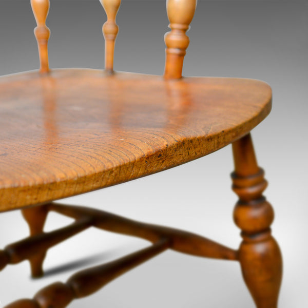 Antique Bow-Back Elbow Chair, English, Victorian, Smokers, Captains, Circa 1890 - London Fine Antiques