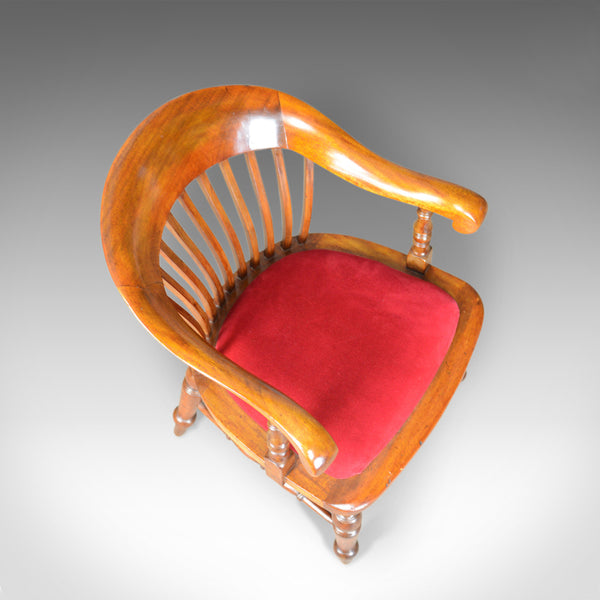 Antique Bow Back Armchair, High Wycombe, Smokers, Captains, R. Tyzack, George V - London Fine Antiques