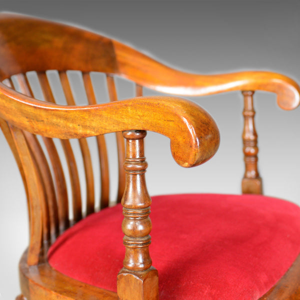 Antique Bow Back Armchair, High Wycombe, Smokers, Captains, R. Tyzack, George V - London Fine Antiques