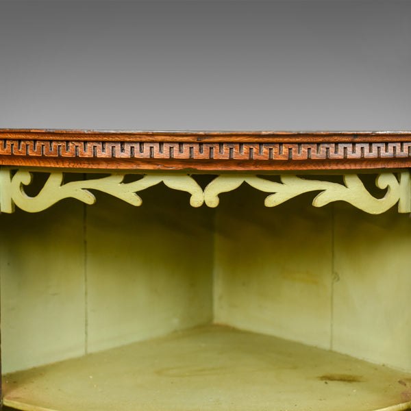 Antique Bow Fronted Corner Cabinet, English, Georgian, Oak, Hanging Circa 1770 - London Fine Antiques