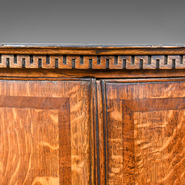 Antique Bow Fronted Corner Cabinet, English, Georgian, Oak, Hanging Circa 1770 - London Fine Antiques