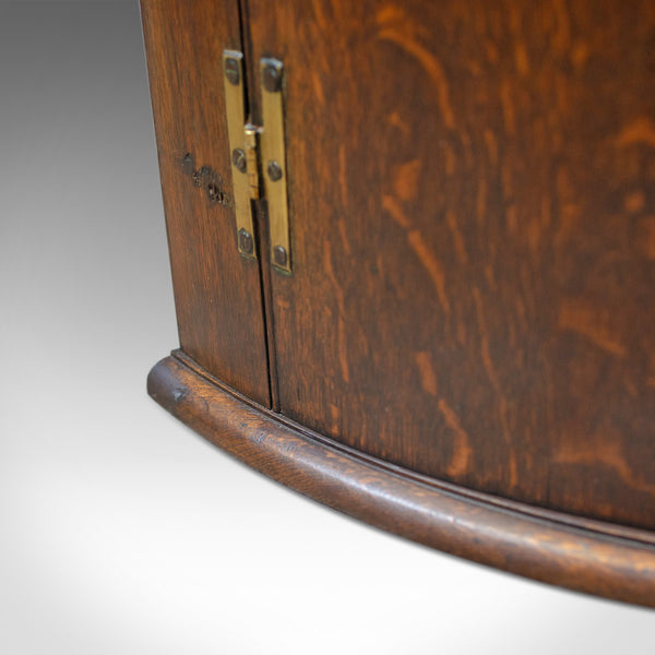 Antique Bow Fronted Corner Cabinet, English, Oak, Georgian, Hanging Circa 1770 - London Fine Antiques