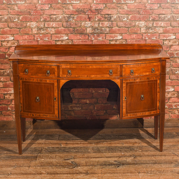 Late Victorian Bow Fronted Sideboard, c.1900 - London Fine Antiques