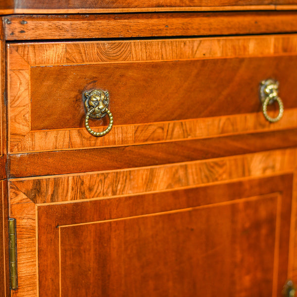 Late Victorian Bow Fronted Sideboard, c.1900 - London Fine Antiques