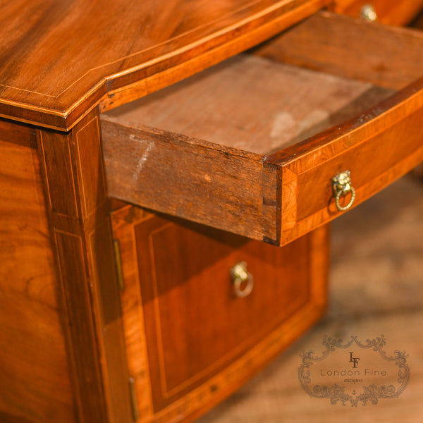 Late Victorian Bow Fronted Sideboard, c.1900 - London Fine Antiques