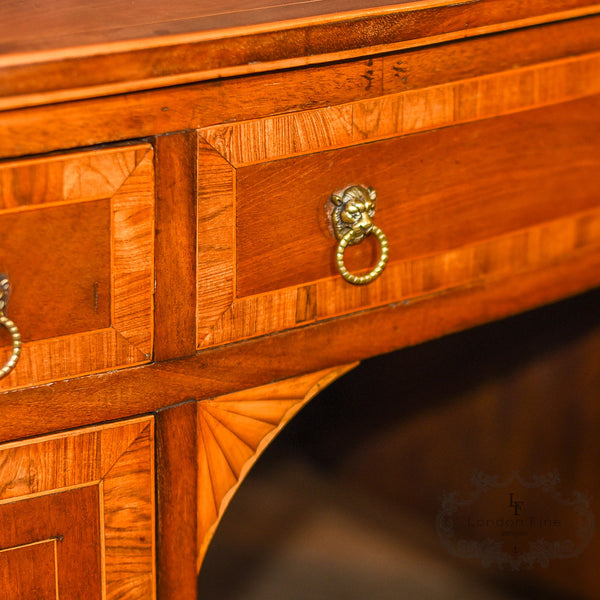 Late Victorian Bow Fronted Sideboard, c.1900 - London Fine Antiques