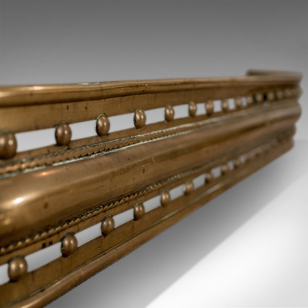 Antique Brass Fire Kerb, Victorian Fireside Fender, Circa 1900 - London Fine Antiques