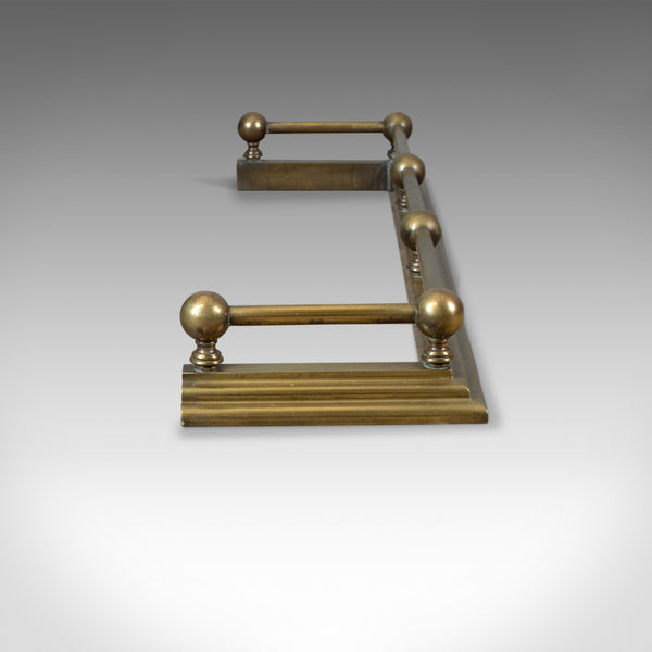 Antique Brass Fire Kerb, Victorian Fireside Fender, English Circa 1900 - London Fine Antiques