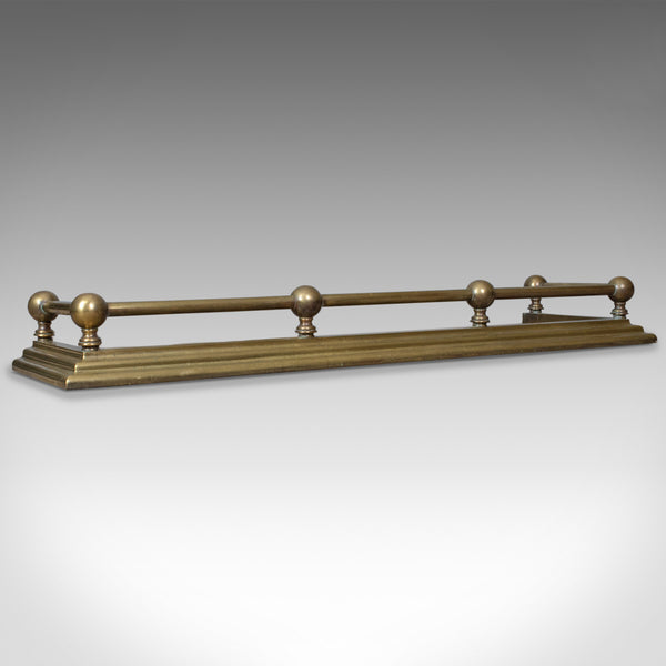 Antique Brass Fire Kerb, Victorian Fireside Fender, English Circa 1900 - London Fine Antiques