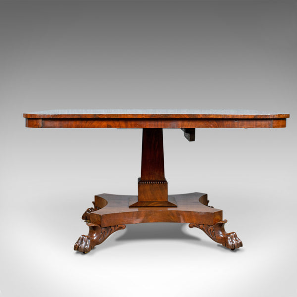 Antique Breakfast Table, English, Regency, Flame Mahogany, Tilt-Top, Circa 1830 - London Fine Antiques