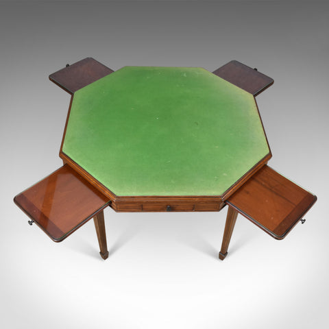 Antique Metamorphic Bridge Card Table, Trollope & Colls, Mahogany Games c1920-30 - London Fine Antiques