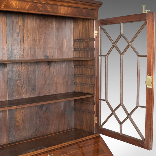 Antique Bureau Bookcase, English, Late Georgian, Mahogany, Writing Desk c.1800 - London Fine Antiques