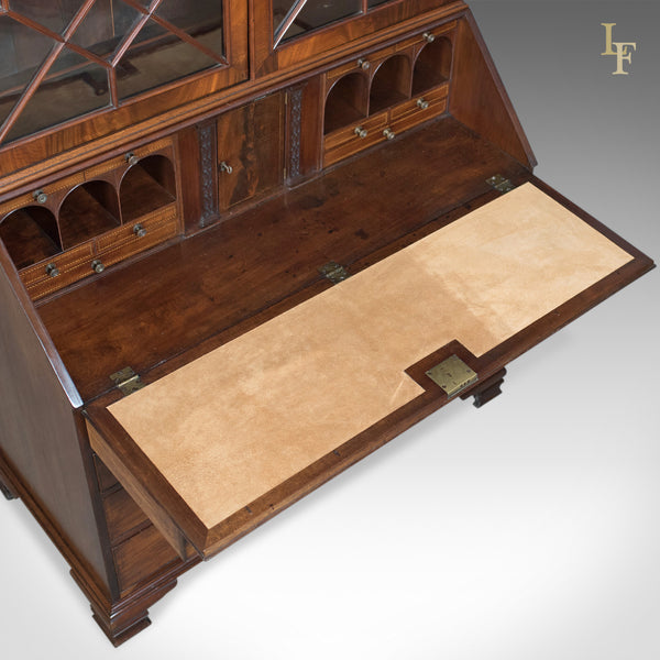 Antique Bureau Bookcase, English, Late Georgian, Mahogany, Writing Desk c.1800 - London Fine Antiques