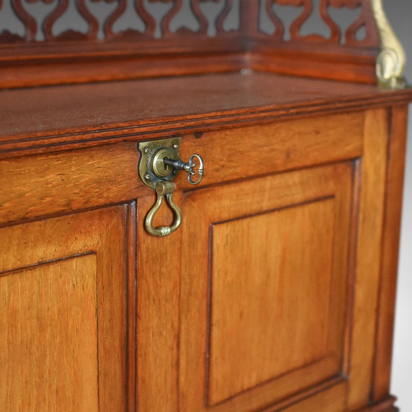 Antique Bureau Cabinet, English, Edwardian, Walnut Cupboard, Circa 1910 - London Fine Antiques