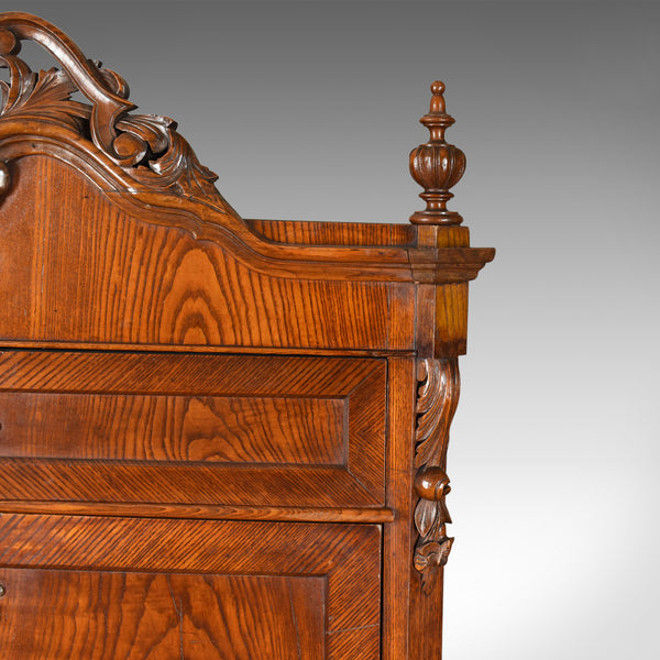 Antique Bureau Desk, French, Escritoire, Oak, 19th Century Circa 1870 - London Fine Antiques