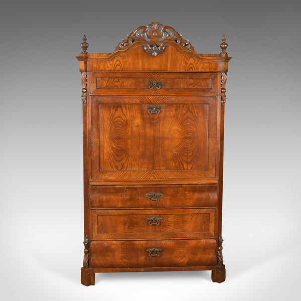 Antique Bureau Desk, French, Escritoire, Oak, 19th Century Circa 1870 - London Fine Antiques