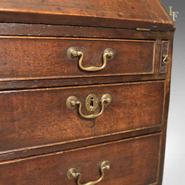 Antique Bureau with Secret Drawers, English Oak Desk, Georgian Early C18th c1720 - London Fine Antiques