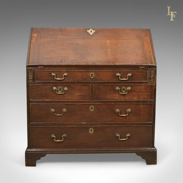Antique Bureau with Secret Drawers, English Oak Desk, Georgian Early C18th c1720 - London Fine Antiques