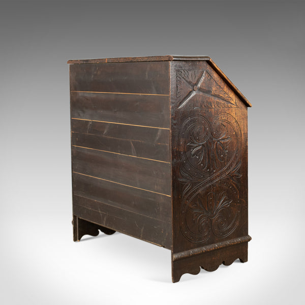 Antique Bureau, English, Oak, Victorian, Green Man, Writing Desk, Circa 1880 - London Fine Antiques