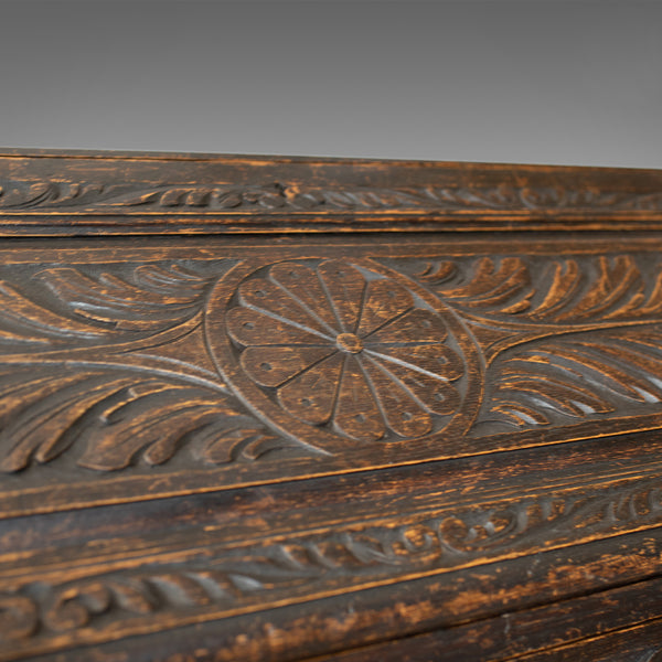 Antique Bureau, English, Oak, Victorian, Green Man, Writing Desk, Circa 1880 - London Fine Antiques