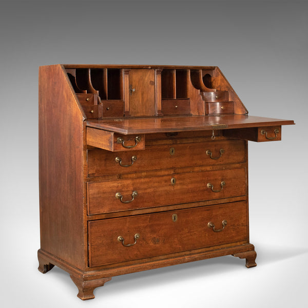 Antique Bureau, Mahogany, English, Georgian, Desk, Secret Compartments, c.1780 - London Fine Antiques