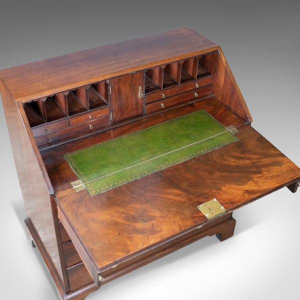 Antique Bureau, Mahogany, English, Georgian, Generous Desk Space, Circa 1800 - London Fine Antiques