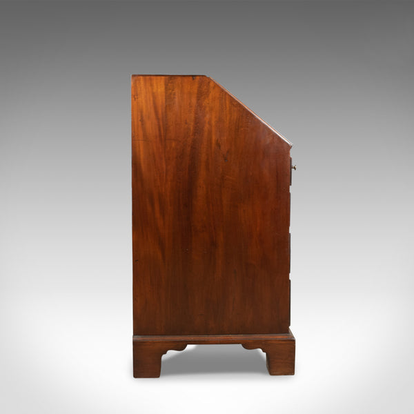 Antique Bureau, Mahogany, English, Georgian, Generous Desk Space, Circa 1800 - London Fine Antiques
