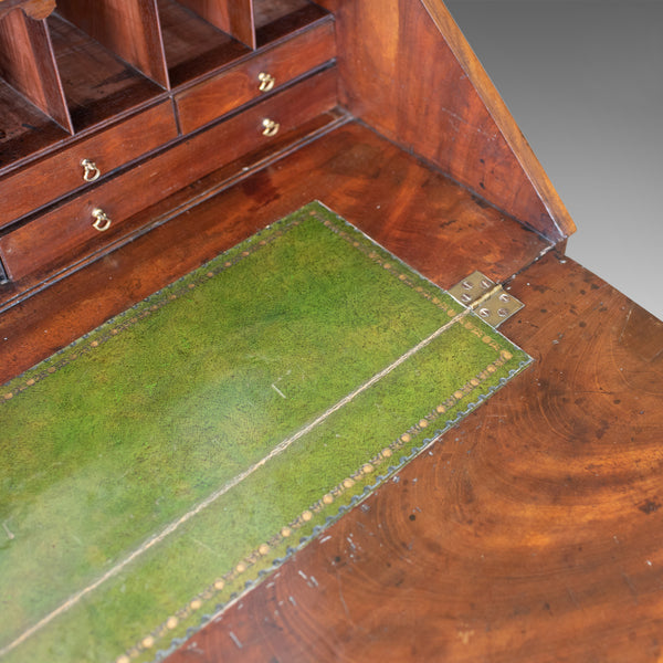 Antique Bureau, Mahogany, English, Georgian, Generous Desk Space, Circa 1800 - London Fine Antiques