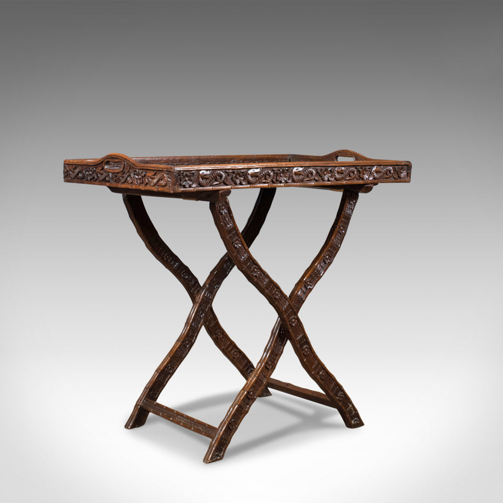 Antique tray sales table