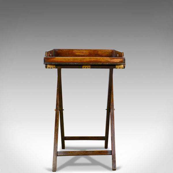 Antique Butler's Tray Table, English, Mahogany, Folding Stand, Circa 1900 - London Fine Antiques